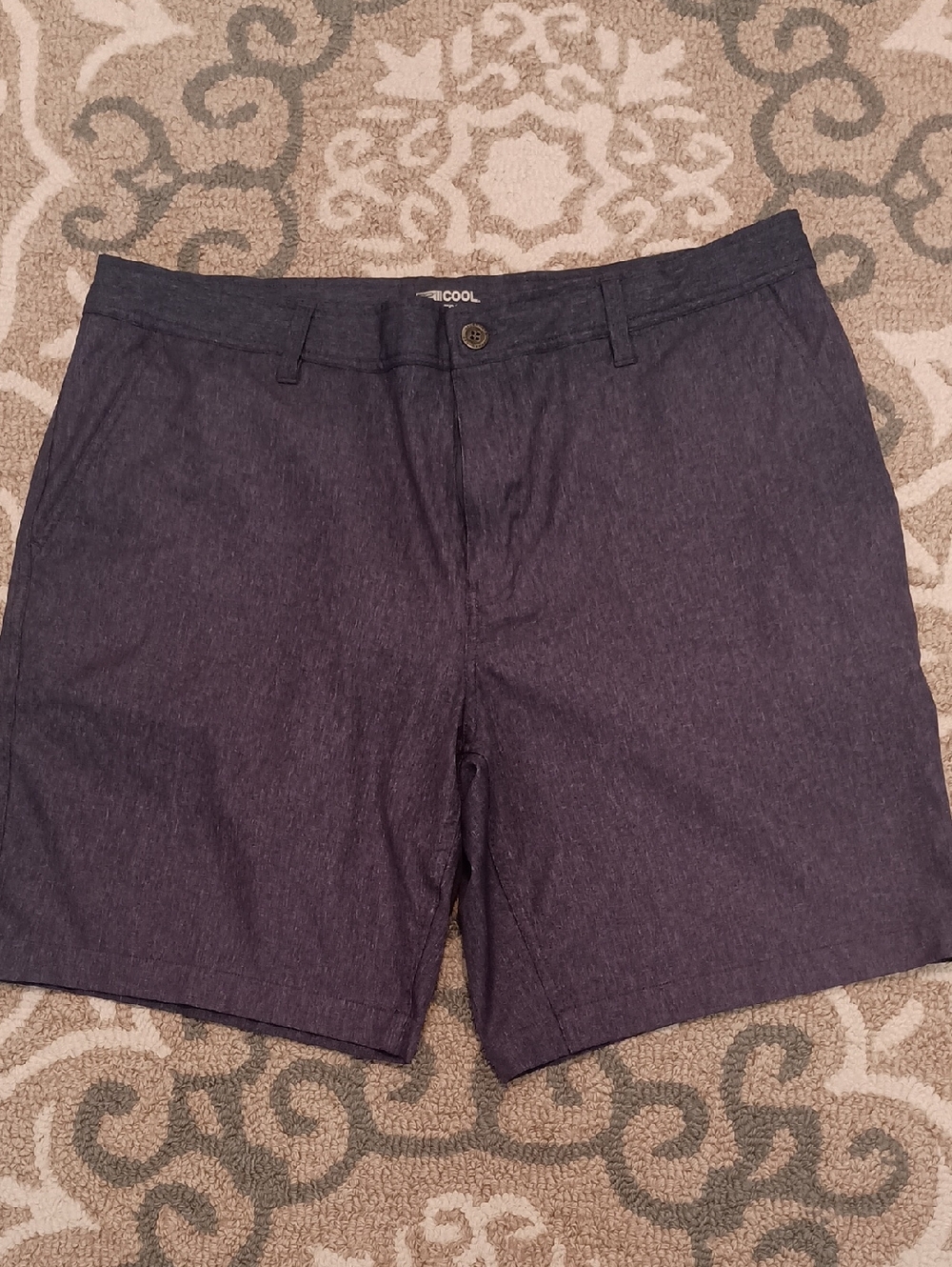 32 Cool Navy Flat Front Casual Shorts -
